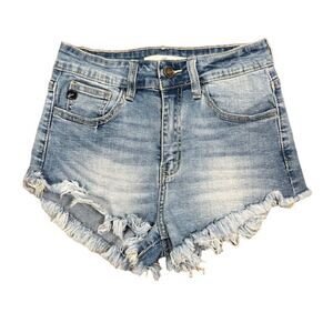KanCan Women's Distressed High Rise Denim Jean Shorts Size 5 / 26